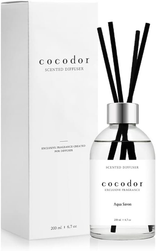 COCODOR White Label Reed Diffuser/Aqua Savon/6.7oz(200ml)/Home Decor & Office Decor, Fragrance an... | Amazon (US)