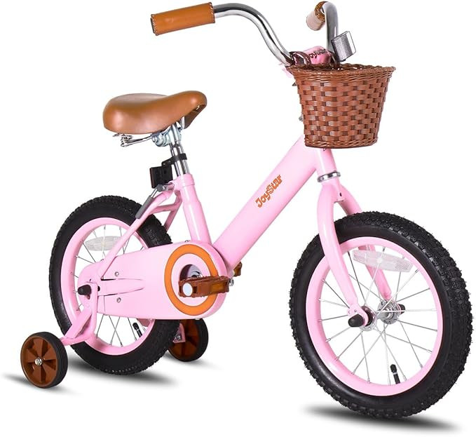 JOYSTAR Vintage Kids Bike with Training Wheels & Basket, 12 14 16 Inch Girls Bike for 2-7 Years O... | Amazon (US)