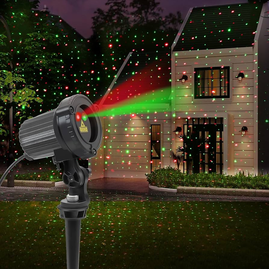 Laser Christmas Projector Lights Outdoor, Outdoor Garden Laser Light, Landscape Lights with Red a... | Amazon (US)