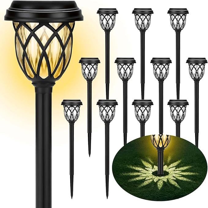 Solar Outdoor Lights, Outdoor Waterproof IP65, Bright Powered by Solar Garden Lights for Patio, Y... | Amazon (US)