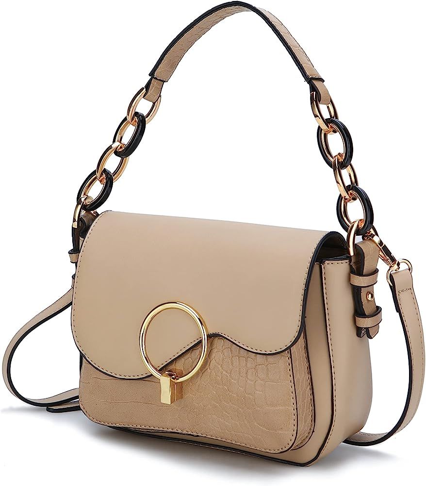 MKF Crossbody Bags for Women – PU Leather Pocketbook Handbag – Medium Side Messenger Purse, S... | Amazon (US)