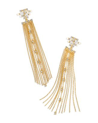 Madelyn Cubic Zirconia & Cultured Freshwater Pearl Tassel Statement Earrings | Bloomingdale's (US)