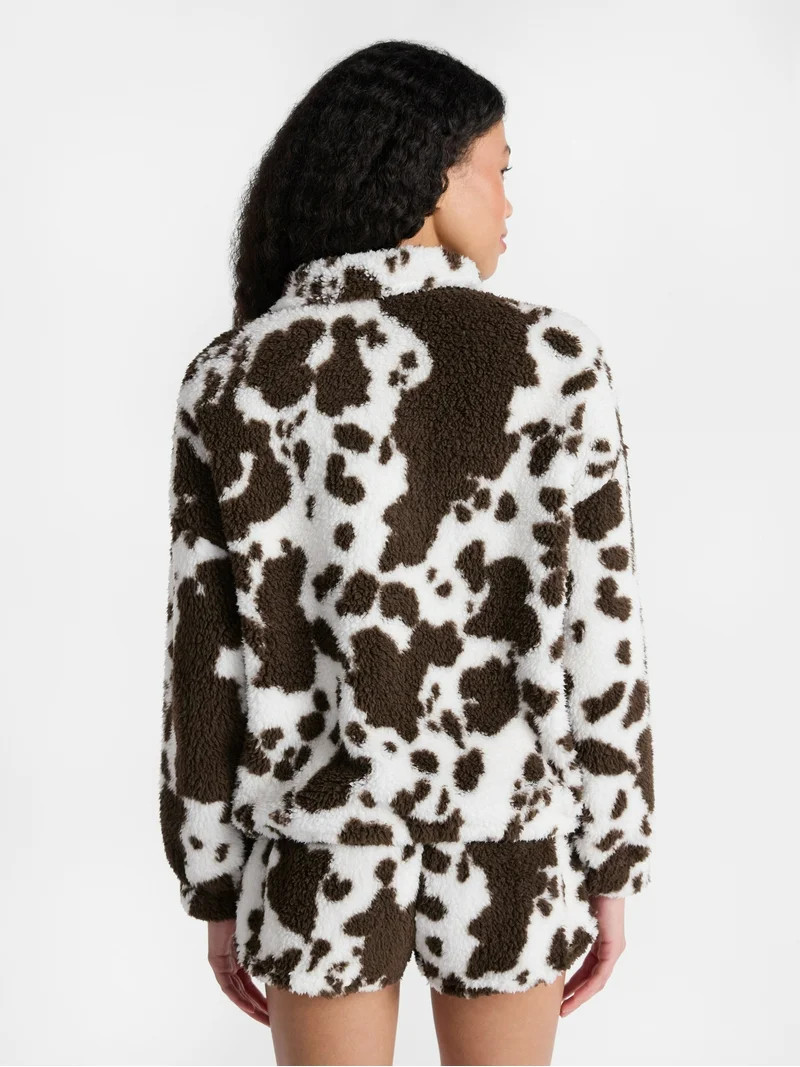 No Boundaries Plush Half-Zip Pullover, Women's | Walmart (US)