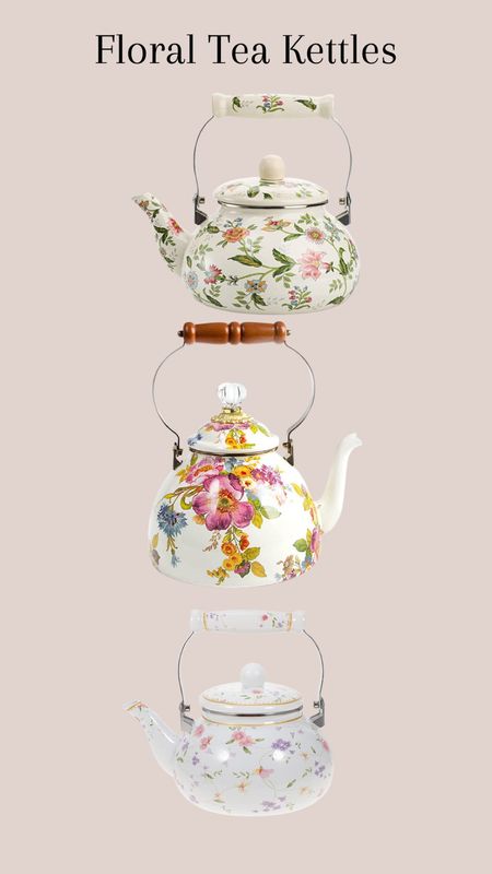 Floral Tea Kettles #teakettles #floralkettles #aesthetickitchen #kettle #tea #kitchendecor

#LTKFind #LTKstyletip #LTKhome