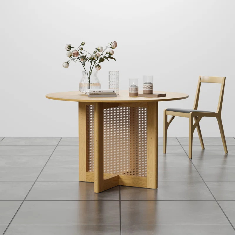 Angjelin Round Wood Dining Table | Wayfair North America