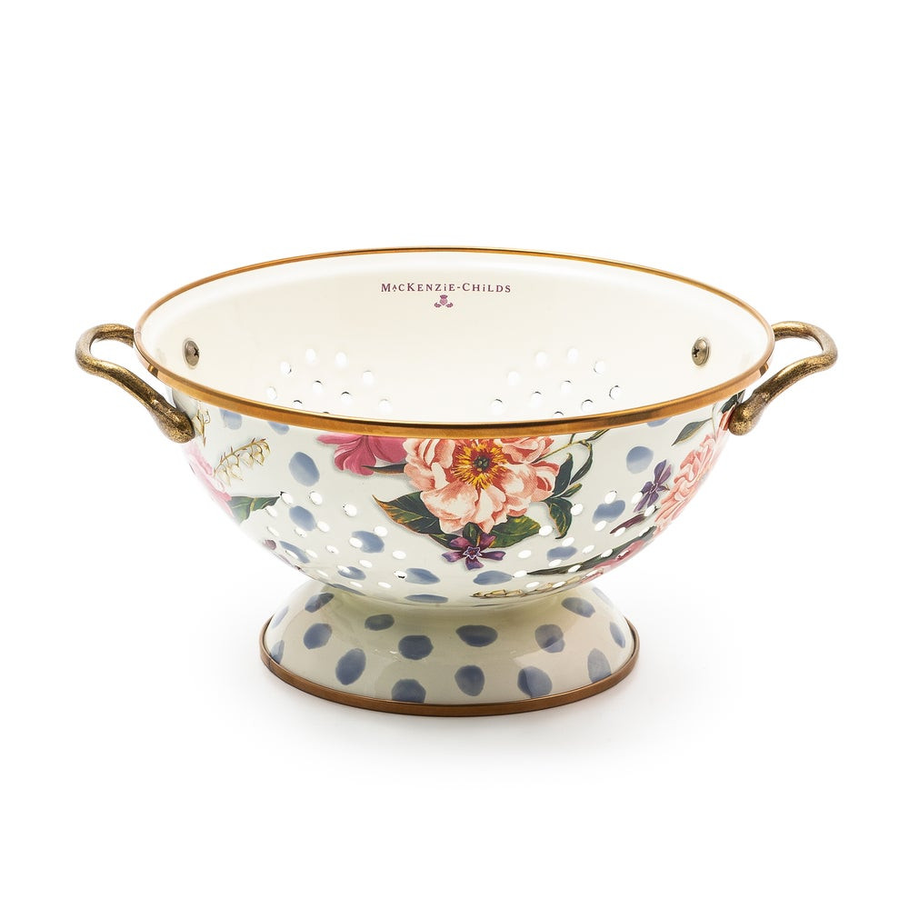 Wildflowers Blue Large Colander | MacKenzie-Childs