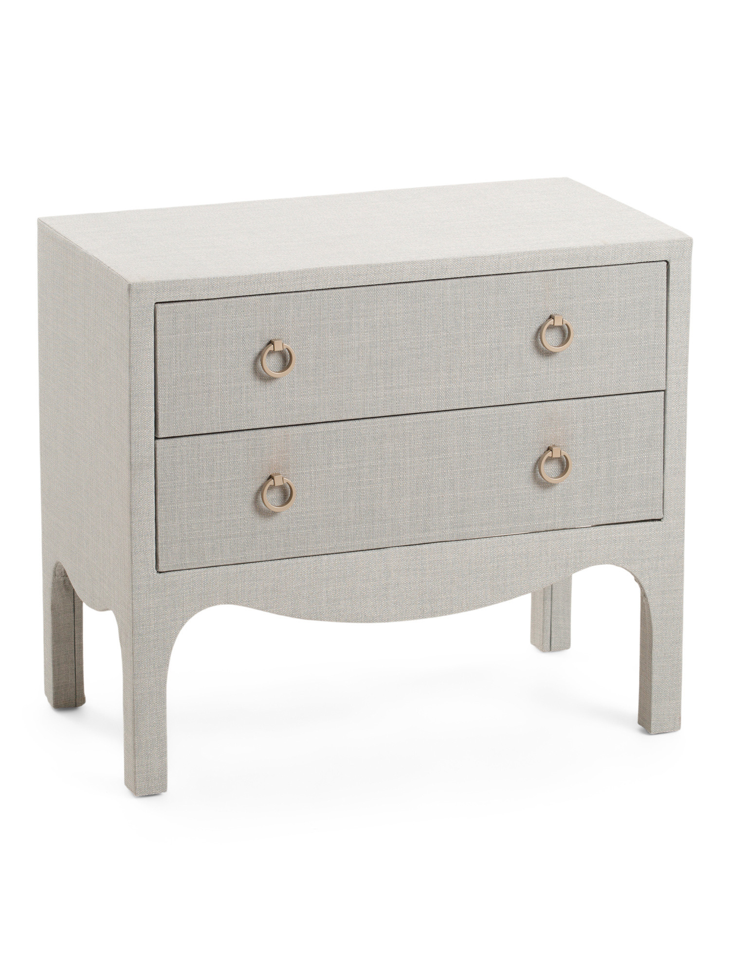 27x15x24 Linen Two Drawer Swoop Side Table | Bedroom | Marshalls | Marshalls