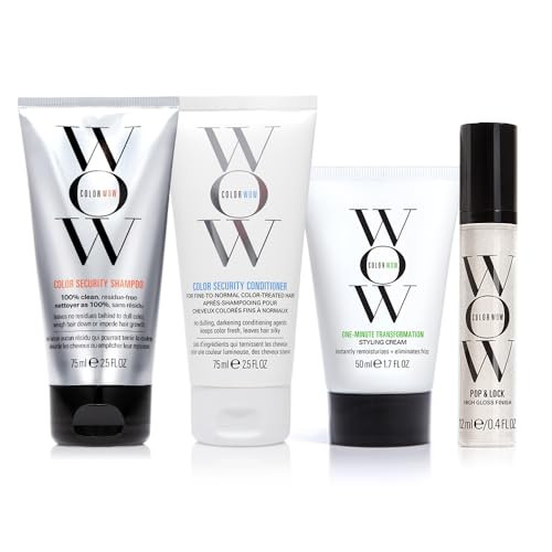 COLOR WOW Quick Frizz Fixes! Travel Kit – Includes Shampoo, Conditioner, One Minute Transformation Styling Cream, Pop & Lock Frizz Control and Glossing Serum, The ultimate in frizz control. | Amazon (US)