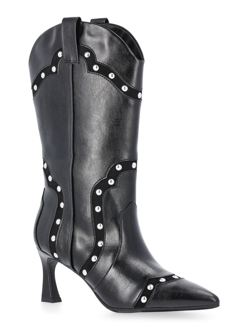 Madden NYC Women's Studded Heeled Western Boots | Walmart (US)