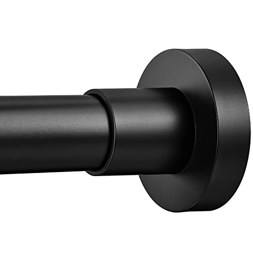 EBOATOP Shower Curtain Rod Tension - Never Rust No Drill Non-Slip Spring Tension Shower Rod, 43-73 inches Stainless Steel, Matte Black | Amazon (US)