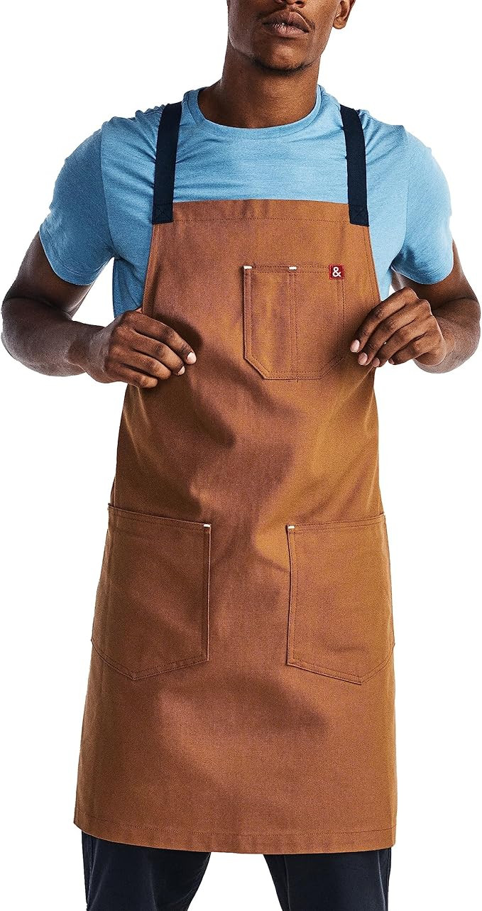 hedley & bennett Crossback Apron - Crossback Chef Apron with Pockets - 100% Cotton Canvas, 8oz - ... | Amazon (US)
