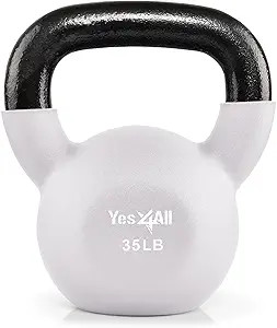 Yes4All Contoured Adjustable/Neoprene Coated Strength Training Kettlebells Color Weights 5-50lbs | Amazon (US)