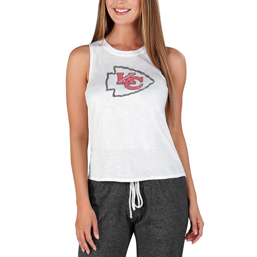 Kansas City Chiefs Concepts Sport Women's Gable Knit Tank Top - White | Fanatics