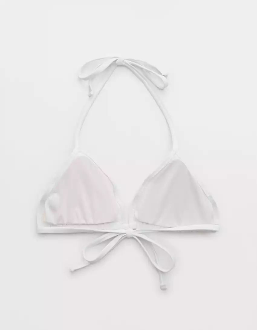 Aerie Embroidered String Triangle Bikini Top | Aerie