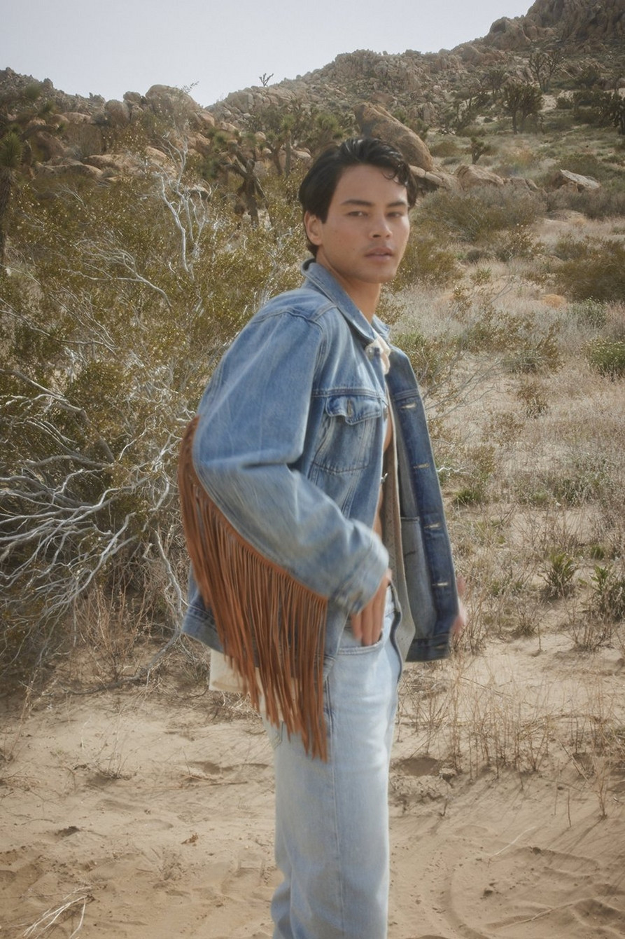 Lucky Upcycled Men's Fringe Sleeve Denim Jacket | Lucky Brand