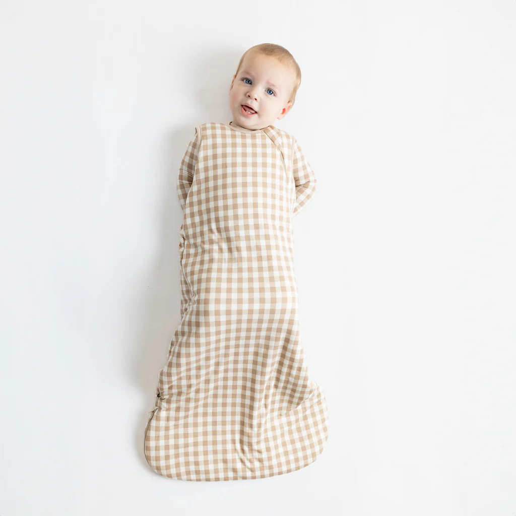Sleep Bag in Gingham Bisque 2.5 | Kyte Baby
