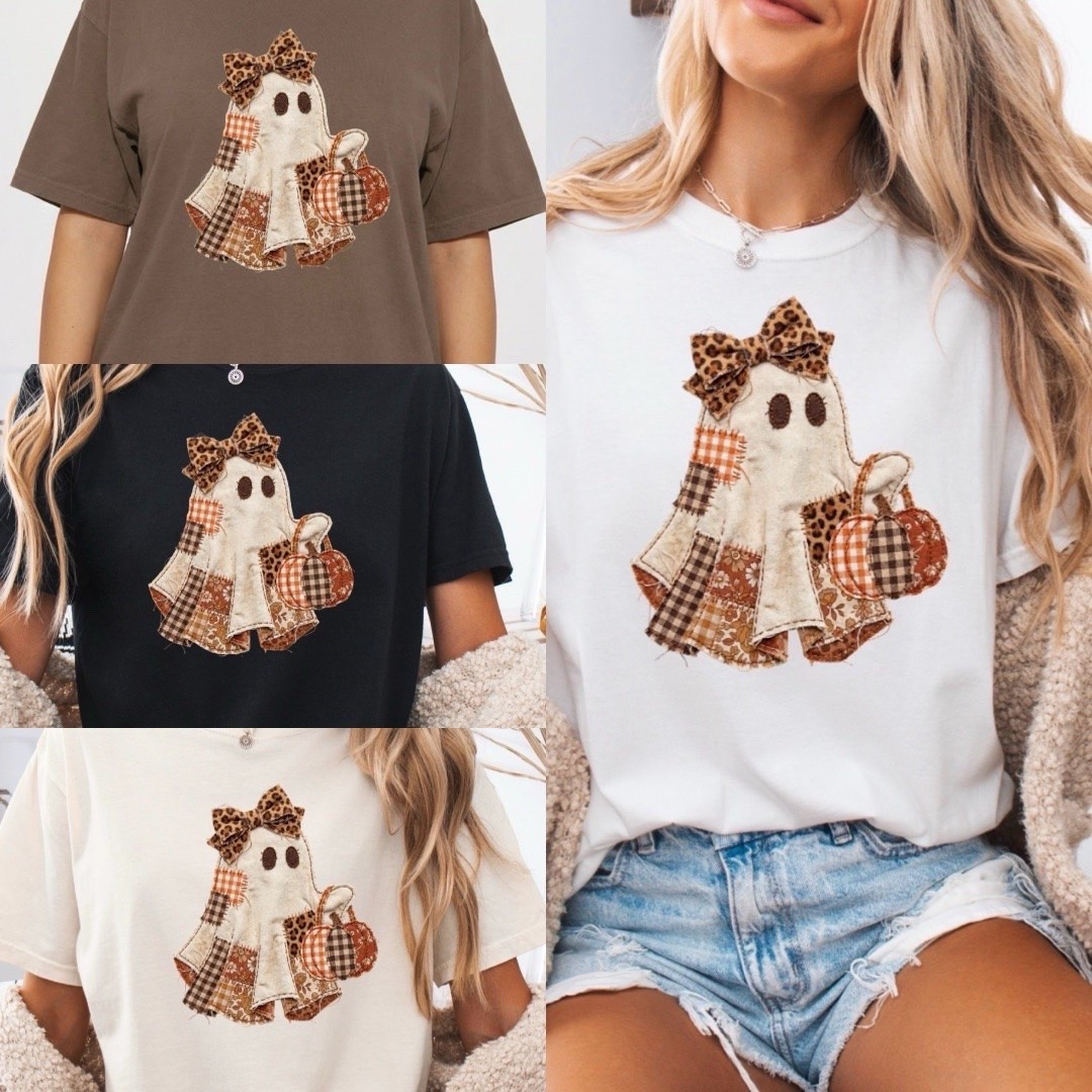 Spooky season is calling, and this adorable patchwork ghost tee is a must-have! 👻🍂 The leopard bow, pumpkin purse, and cozy fall colors make it the perfect graphic tee to style with your favorite denim, leggings, or a cardigan all season long.

🎃 Save 20% OFF with my code JH20 at checkout!

#LTKStyle #LTKFall #FallFashion #HalloweenStyle #GhostTee #BoutiqueFashion #CasualFallStyle #WomenOver40Style #MidsizeFashion #FallOutfitInspo