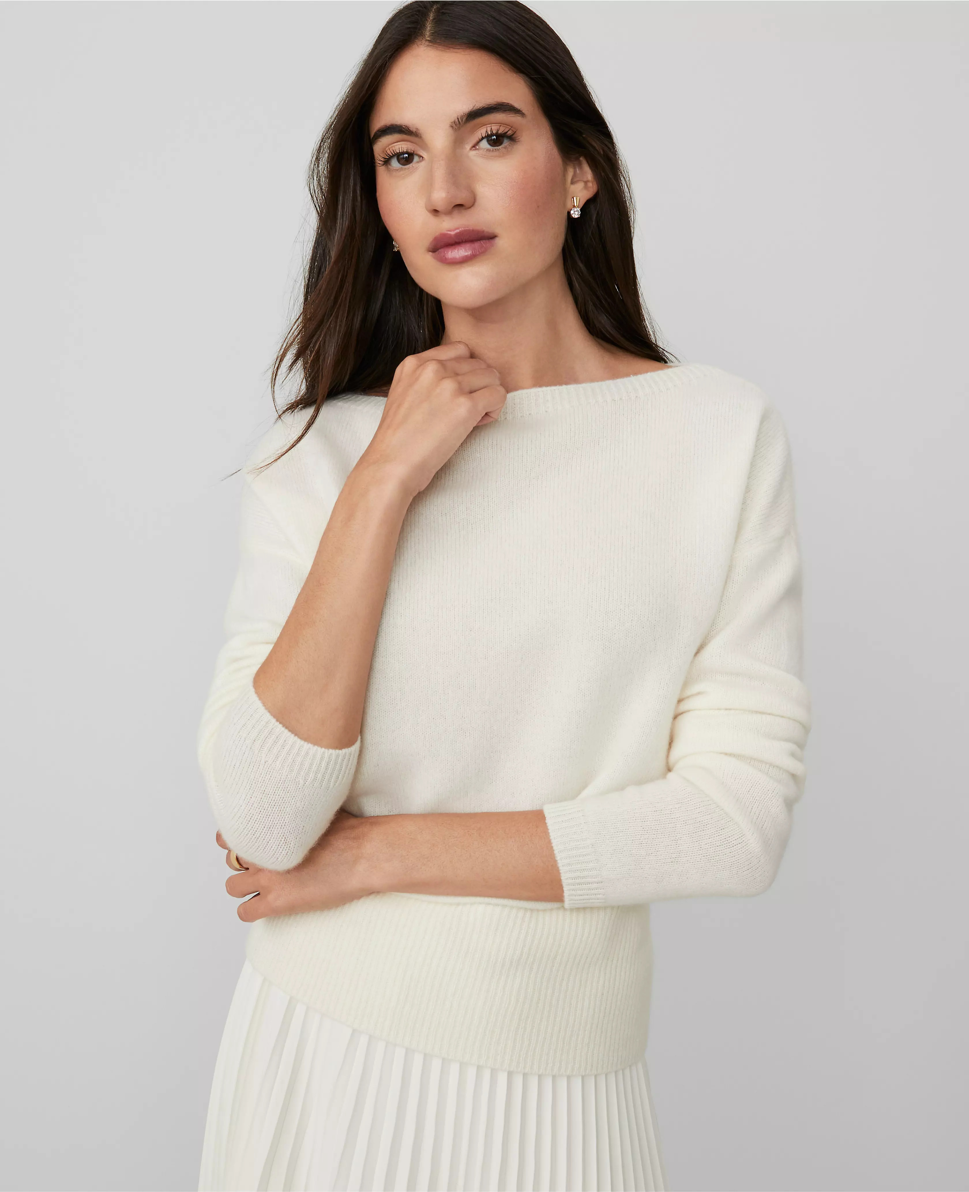 Cashmere Boatneck Sweater | Ann Taylor (US)