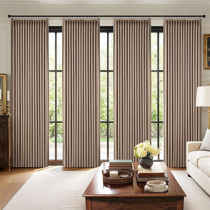 460 GSM Double-Layer Full Blackout Build: Our curtains feature 460 GSM heavy-duty blended linen f... | Amazon (US)