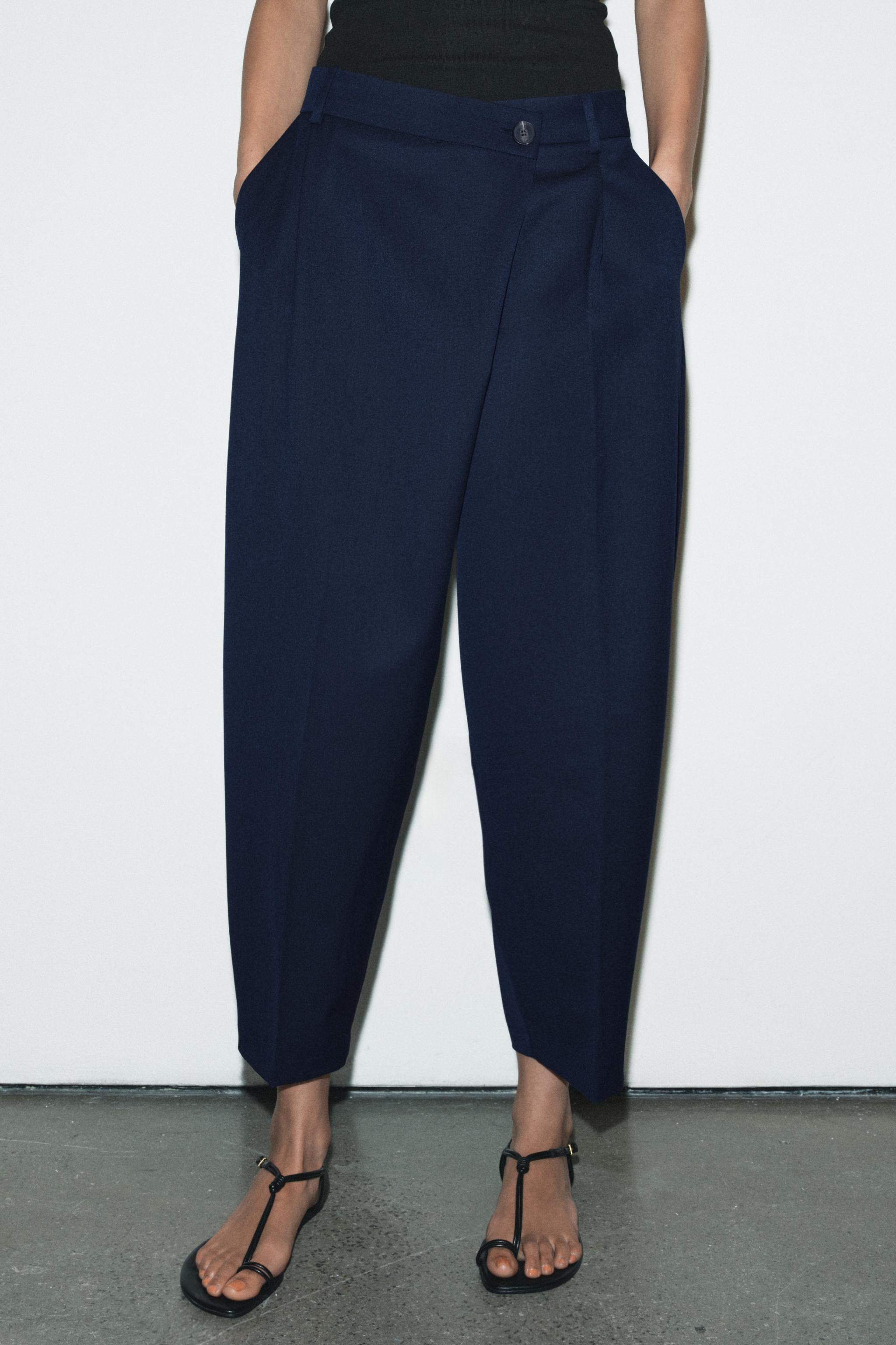 PANTALON CROISÉ TEXTURÉ | Zara US