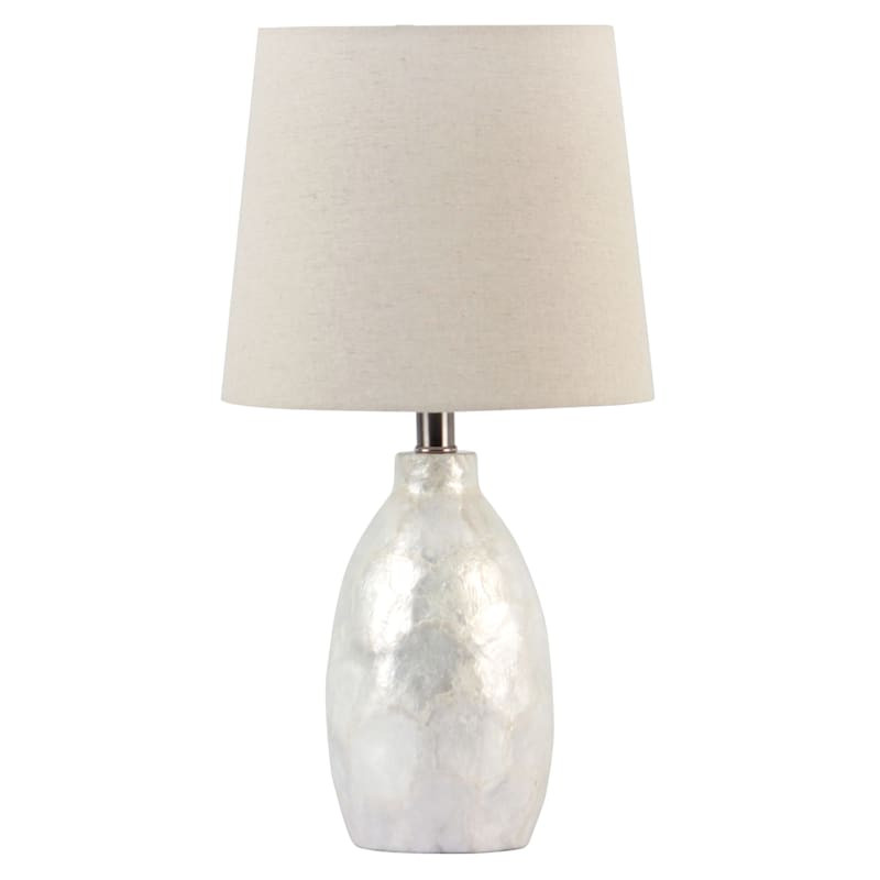White Pearl Lamp with Shade, 21" | At Home