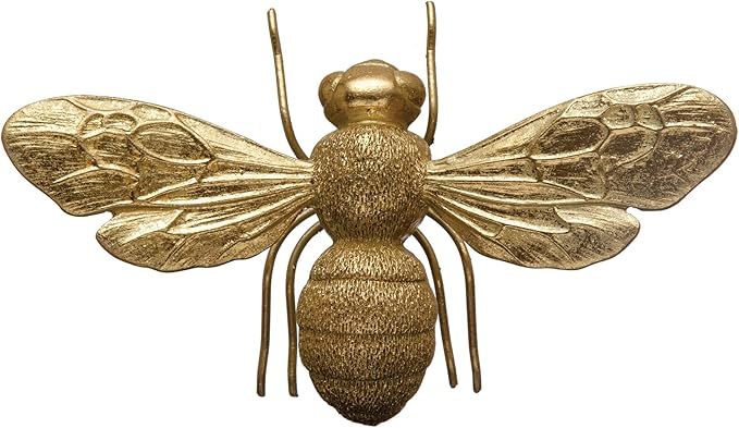 Creative Co-Op Decorative Bee Figurine, Gold Finish Décor | Amazon (US)