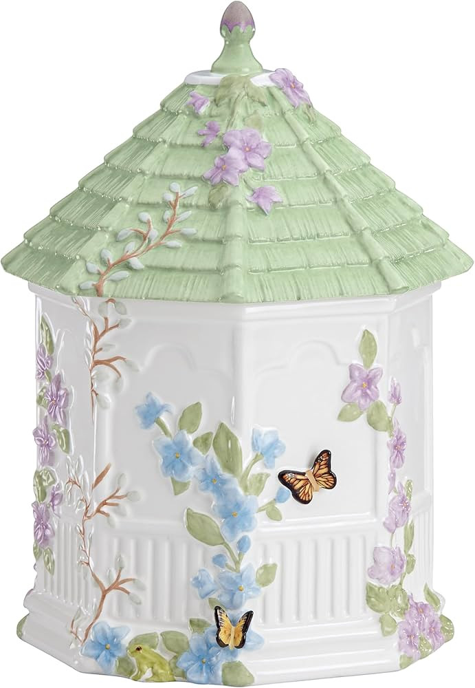 Lenox Butterfly Meadow Figural Gazebo Cookie Jar, 10-Inch, White | Amazon (US)