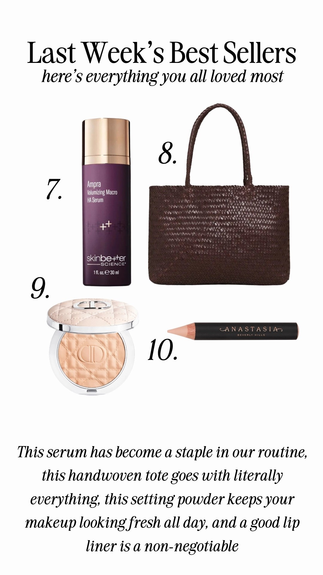 Last weeks bestsellers