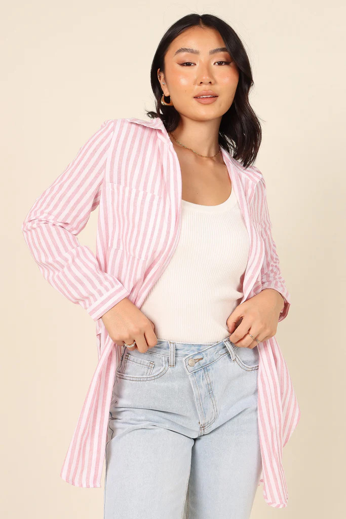 Natalia Shirt - Pink Stripe | Petal & Pup (US)