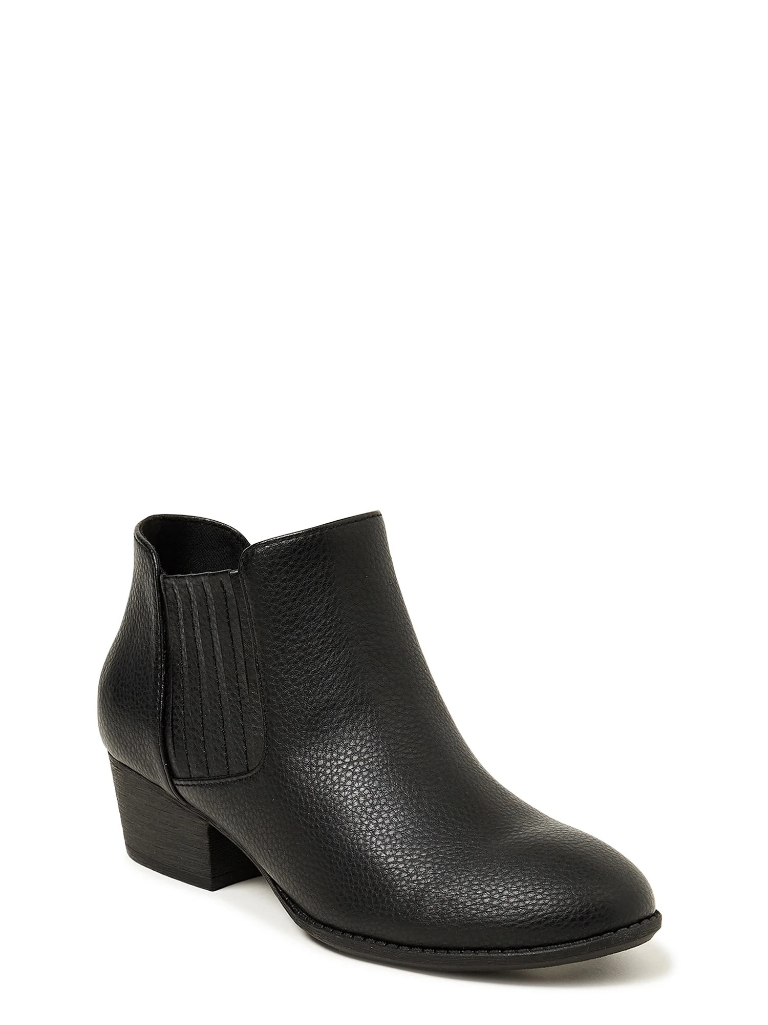 Melrose Ave Women’s Faux Leather Low Profile Chelsea Booties | Walmart (US)