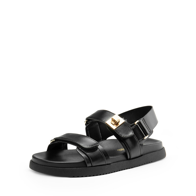 DREAM PAIRS Hook And Loop Straps Flat Sandals | Dream Pairs