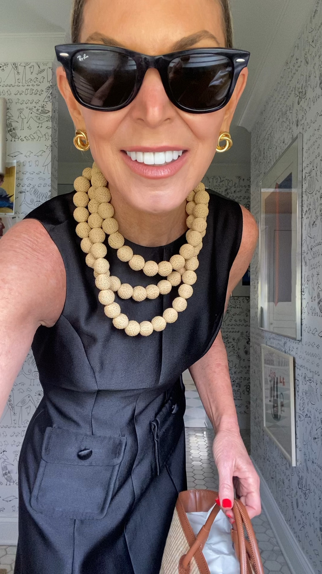 Raffia accessories for spring @Tuckernuck! ✔️ Also, dress runs a touch large, I sized down. #tuckernuckpartner #ad #raffia 