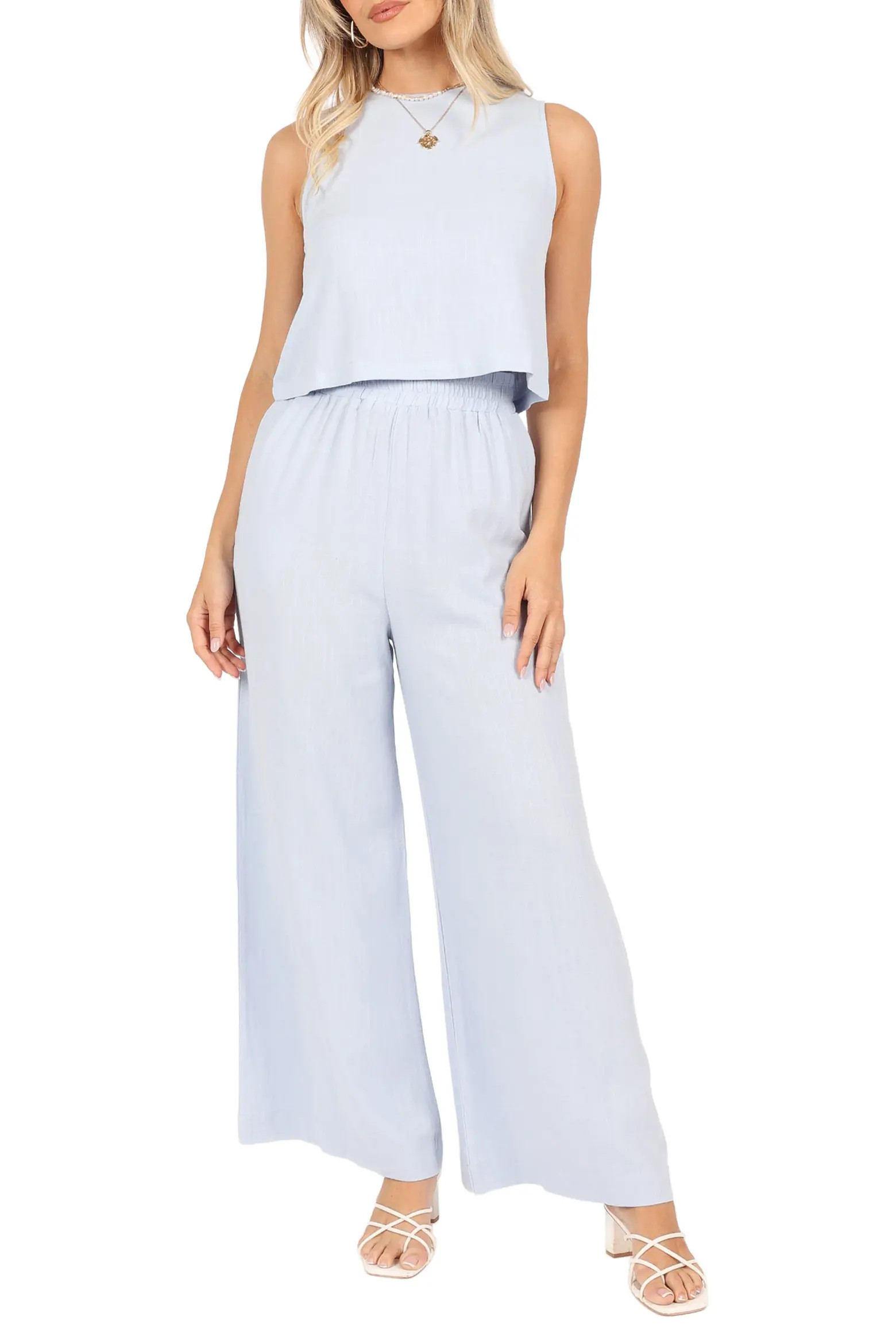 Marnie Tank & Wide Leg Pants Linen Set (Women) | Nordstrom | Nordstrom
