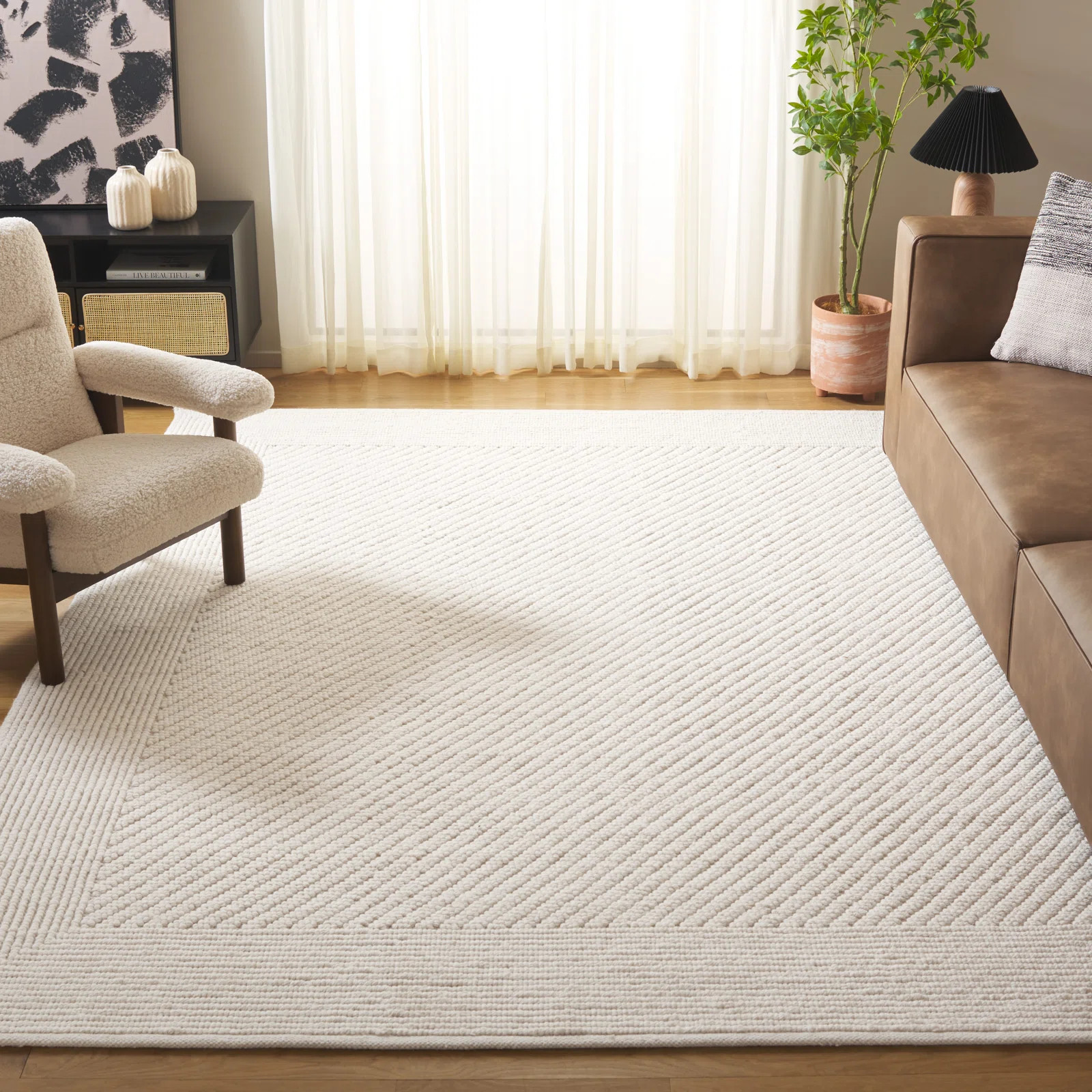 Beachcrest Home™ Brookneal Hand-Woven Flatweave Wool/Cotton Ivory Area Rug & Reviews | Wayfair | Wayfair North America
