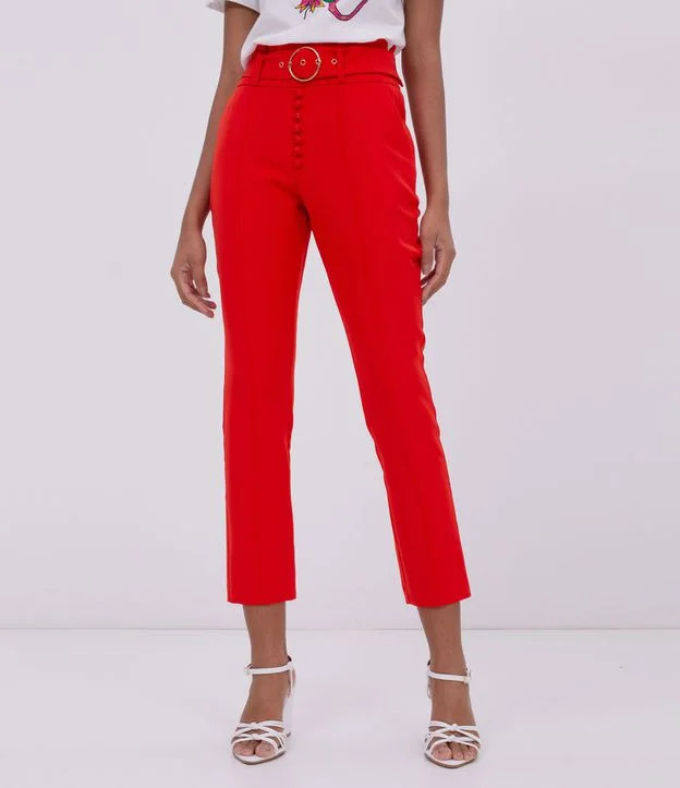 Calça Clochard Lisa com Botões e Cinto Fivela  - Lojas Renner | Lojas Renner (BR)