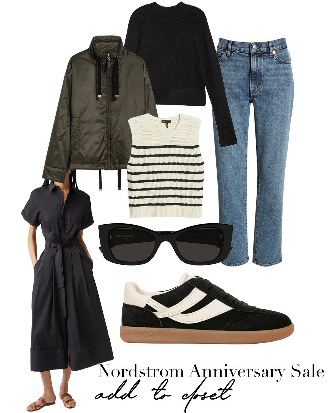 NORDSTROM ANNIVERSARY SALE PREVIEW 

My fashion picks include one of my favorite Max Mara insulated jackets I’d want for travel. The fabric lends itself to day or night activities and the color is beautiful. I also love Max Mara’s classic double face wool wrap coat (not pictured) which is $1,100 and will go up to $1650 after the sale. The Frame jeans I’ve been wearing non-stop the last few months are part of the sale and I may get another in the dark wash…they’re that great! My sneaker wardrobe needs a refresh and a retro inspired style will do the trick. Love these from Vince in black or cream. I have the Vince crew in camel and it’s a go-to for silhouette, neckline and weight. I would get tons of wear from one in black or white. Out of all the stripe sweaters I have in my closet, none are sleeveless. The Rag & Bone top is an easy addition to layer under jackets. And a classic poplin shirt dress from Lafayette round out my picks.


 

 

#LTKStyleTip #LTKSaleAlert