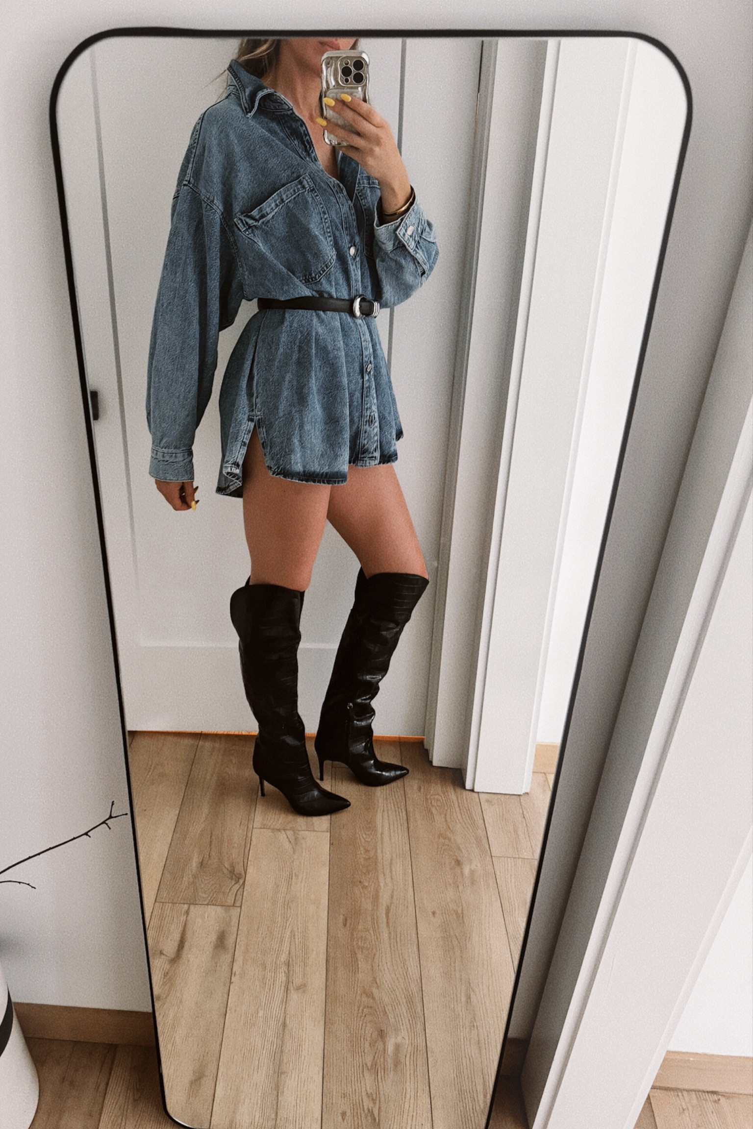Wearing a large in the denim shirt. Boots run TTS.

#LTKstyletip #LTKfindsunder50 #LTKsalealert