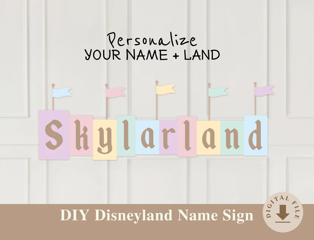 Personalize Disneyland Party Sign, Disneyland Party Decoration, Digital file | Etsy (US)