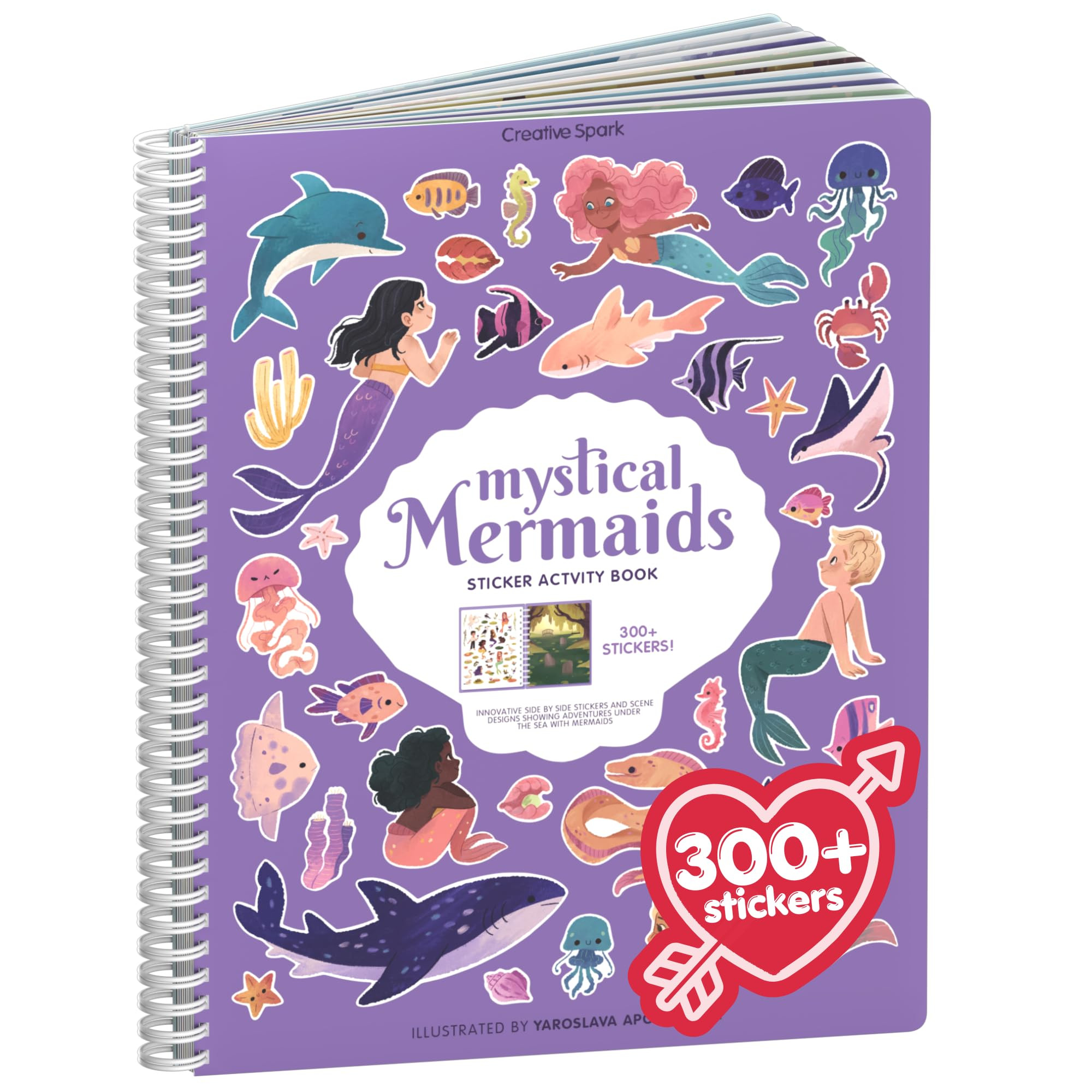 Mermaid Stickers by Cupkin, Toddler Sticker Book for Kids, Fun Toy, Toddler Road Trip Essentials,... | Amazon (US)