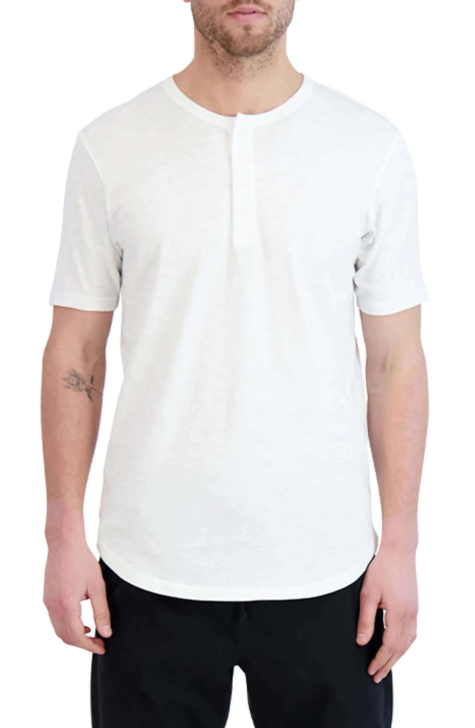 Sunfaded Slub Scallop Henley | Nordstrom