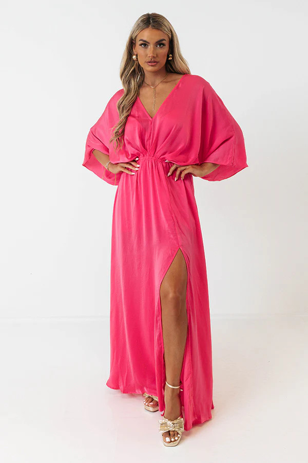 Pretty In Palisades Maxi in Hot Pink | Impressions Online Boutique