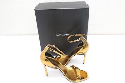 YSL Saint Laurent Amber Leather Sandals - Egypt Gold Size 11/EU 41  | eBay | eBay US