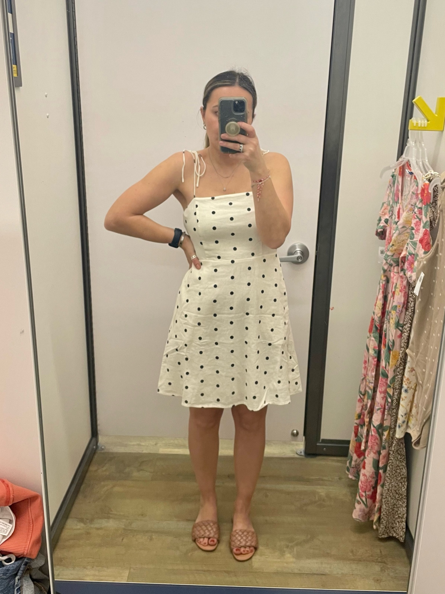 Tie-Strap Linen-Blend Floral Mini Dress 
Wearing S

#LTKunder50 #LTKstyletip #LTKsalealert