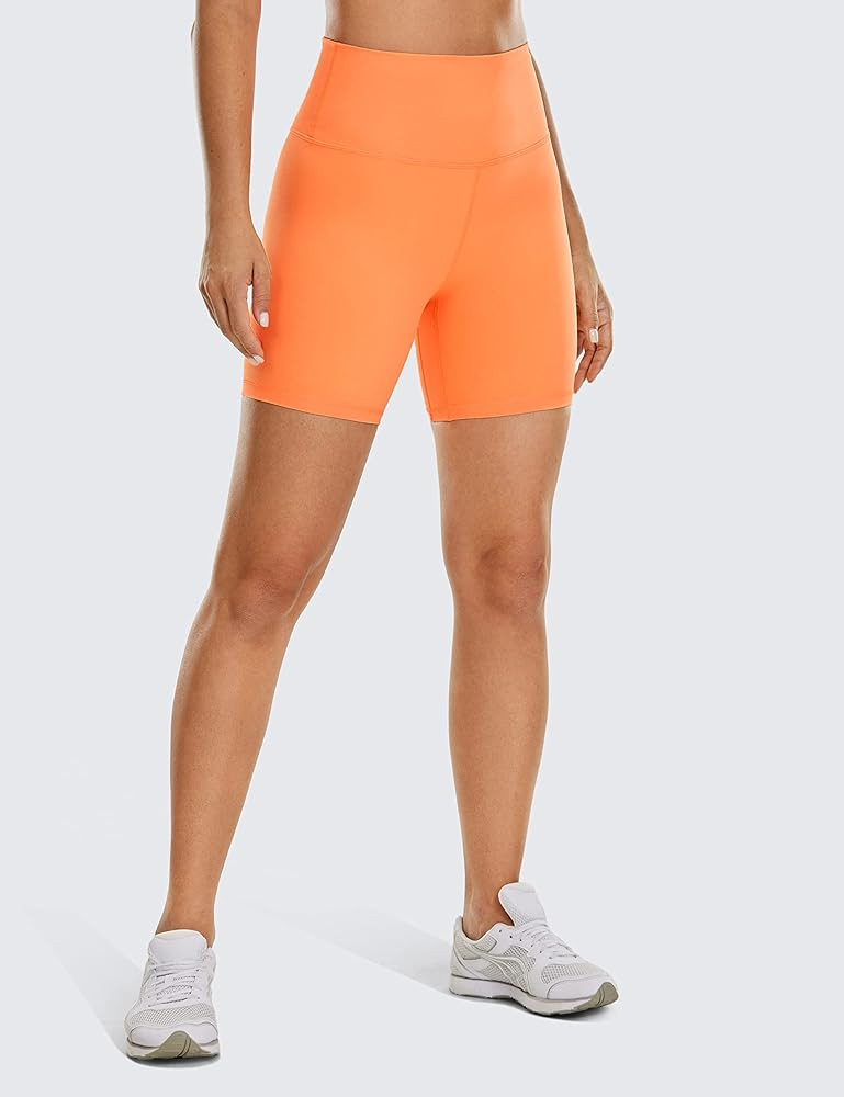 CRZ YOGA Women's Naked Feeling Biker Shorts - 3'' / 4'' / 6'' / 8'' High Waisted Yoga Workout Gym Ru | Amazon (US)
