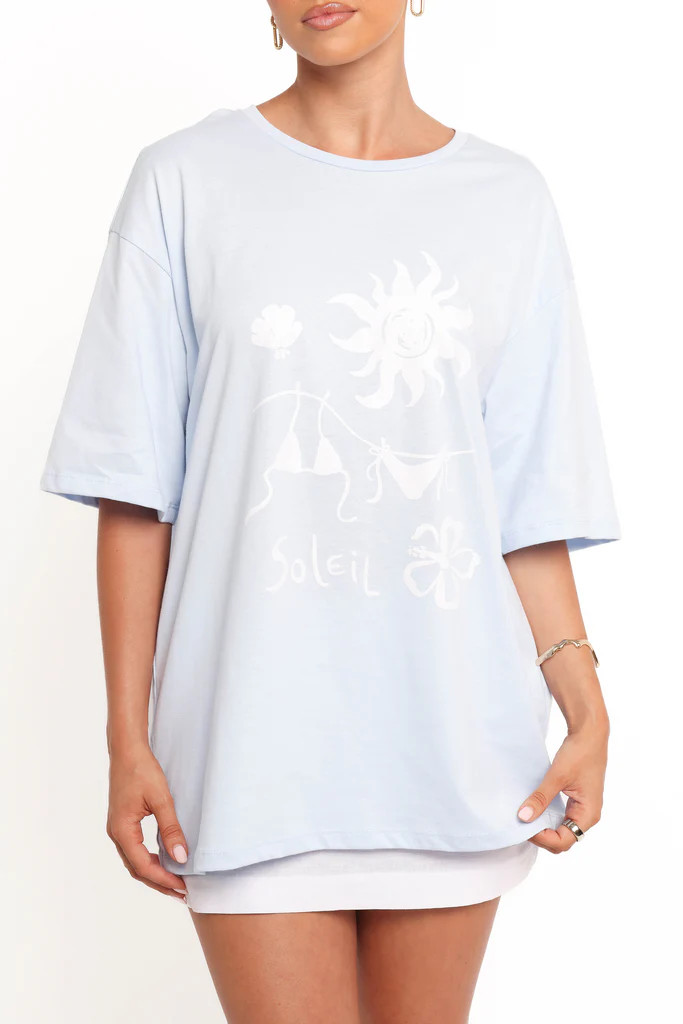 Mia Graphic Tee - Blue Soleil | Petal & Pup (US)