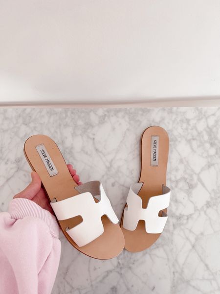 White summer sandals 
Linked similar 20$

#LTKtravel #LTKSeasonal #LTKstyletip #LTKfindsunder50