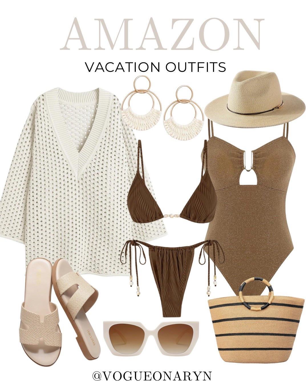 Amazon vacation outfits, amazon swimwear , swimsuit coverup, sandals , beach bag 

#LTKSeasonal #LTKSwim #LTKFindsUnder50