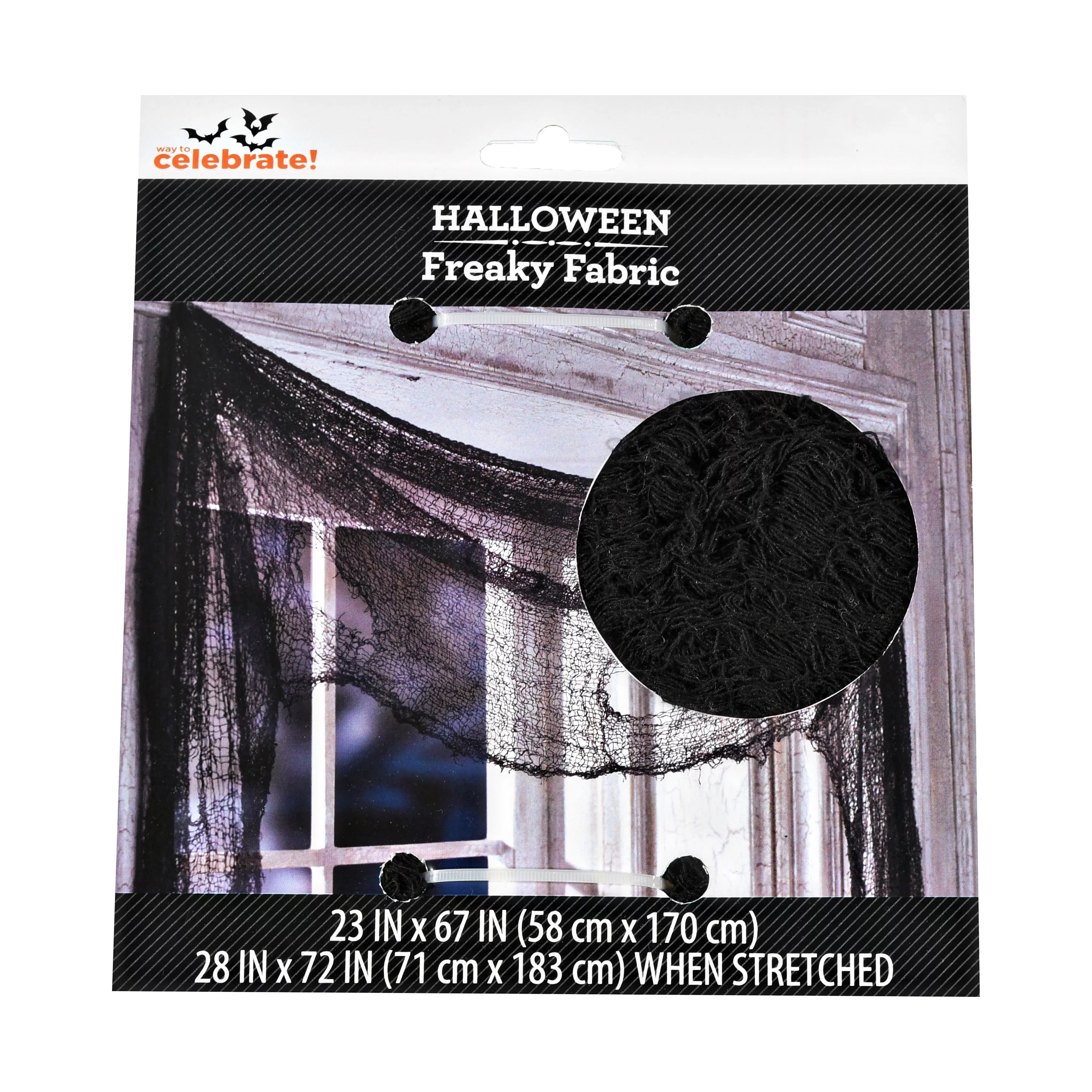 Way To Celebrate Halloween Freaky Fabric Decor, Black, Indoor Or Outdoor | Walmart (US)