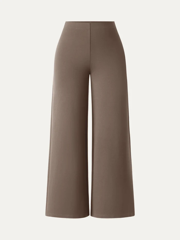 Ponte High-Rise Wide-Leg Pants with Pockets | OGLmove