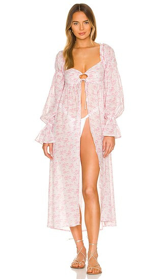 Melora Robe in Pink Toile | Revolve Clothing (Global)